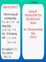 Bài 1. Phương trình đường thẳng ( Tiết 32 )