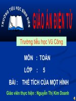 Toan 5 : Thể tích của một hình