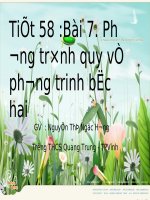 Bài7- Phương tring quy về phương trinh bậc hai