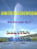 Bài giảng âm nhạc 3