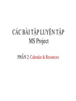các bài tập luyện tập với ms project tập 2