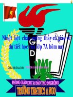 THAO GIẢNG MÔN TOÁN 7(HÌNH HỌC)