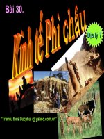 bài 30. KINH TẾ CHÂU PHI