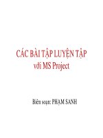 các bài tập luyện tập với ms project