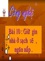 Giu gin nha o sach se, ngan nap
