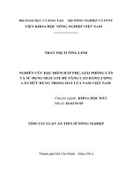 Nghiên cứu đặc điểm hấp thụ, giải phóng lân và sử dụng silicate để nâng cao hàm lượng lân hữu dụng trong đất lúa Nam Việt Nam (tóm tắt)