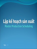 Bài giảng về hoạch định kế hoạch sản xuất