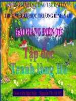 TẬP DỌC.TRANH LÀNG HỒ