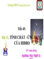 tiet47. tinh chat ung dung hidro(chuyen de)