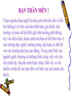 TƯ VẤN HƯỚNG NGHIỆP