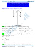 các dạng toán cơ bản dao động điều hòa