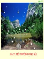 Bài 23. MÔI TRƯỜNG VÙNG NÚI