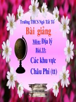 Bài 33 - Các khu vực khí hậu Châu Phi