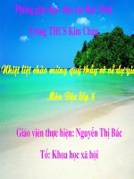 Tiet 17: Bai 16- On tap hoc ki I     Dia li 8