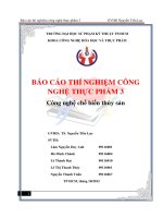 Báo cáo thí nghiệm công nghệ thực phẩm  Công nghệ chế biến thủy sản