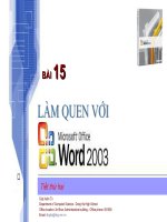 Lam quen voi WORD - Tiet 2