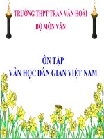 ÔN TẬP VĂN HỌC DÂN GIAN( T1)