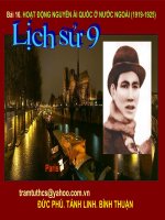 Bài 16. HOẠT ĐỘNG CỦA NGUYỄN ÁI QUỐC Ở NƯỚC NGOÀI ( 1919 - 1925)