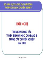 Tuyển sinh ĐH - CĐ 2010