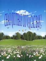 QUI TRÌNH TỔ CHỨC BỮA ĂN