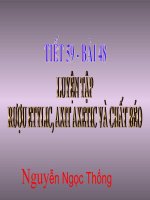 Tiết 59.Bài 48:Luyện tập