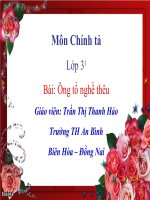 Chính tả lớp 3 Ông tổ nghề thêu