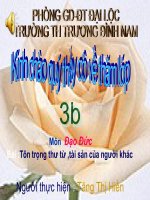 BÀI TÔN TRỌNG THU TỪ...