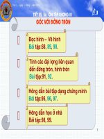 Tiết 55,56 Ôn tập chương III (Hình hoc 9)