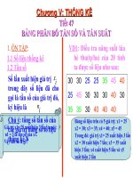 Bài 1: TẦN SỐ VÀ TẦN SUẤT