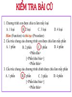 Bài 18: Ví dụ về cách viết và sử dụng Chương trình con (Tiết 1)