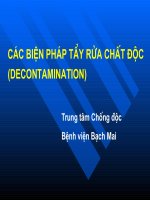 các biện pháp tẩy rửa chất độc - trung tâm chống độc