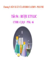 Tiet 54: Ruou etylic