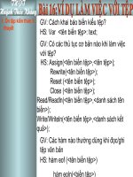 Bài 16: các ví dụ làm việc với tệp