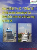 Nguyên tắc hoạt động của máy nước nóng năng lượng mặt trời