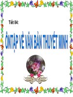 Tiết 84 :Ôn tập về v/b thuyết minh