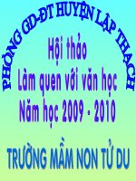 Bài tham dự Hội giảng Trường học thân thiện học sinh tích cực