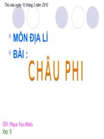 dia li bai 23 Chau Phi