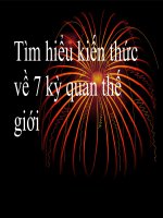 Tham khảo: 7 kì quan TG mới