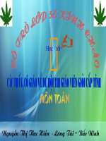 Bảng đơn vị đo thời gian (Thi GVG cấp tỉnh)