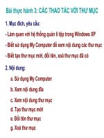 Các thao tác với thư mục