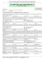 Đề kiểm tra chất lượng lần 5 môn vật lý