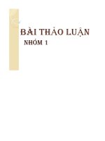 bài thảo luận về yếu tố pháp luật (môi trường vĩ mô)