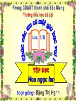 TĐ : Hoa ngọc lan ( 2 tiết)