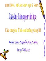 Truyen: Tho con khong vang loi