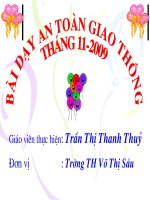 Dạy An toàn giao thông lớp 5