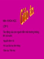 bài 67 tác động của con người đến môi trường không khí và nước