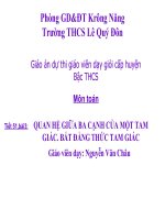 BẤT ĐẲNG THỨC TAM GIÁC