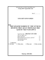 skkn một số kinh nghiệm về việc sử dụng đồ dùng trực quan trong dạy học lịch sử việt nam lớp 12