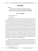 Một số phương pháp giúp học sinh lớp 5 rèn kĩ năng giải toán có nội dung hình học