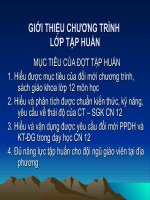 Giới thiệu Chương trình tập huấn